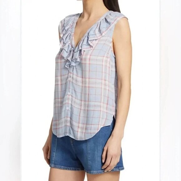 Veronica Beard Leina Shirt in Vapor Multi XS - Picture 12 of 15